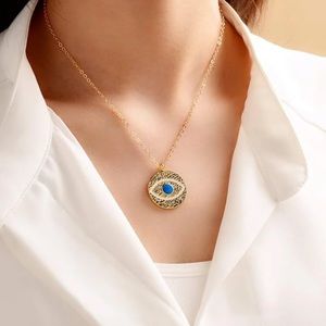 Evil eye charm necklace.